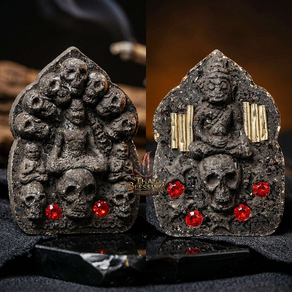 💥 THE POWERFUL EASTERN MASTERPIECE OF NECROMANTIC SEDUCTION: THE LUANG PHO KHOEN TEN-SKULL KHUN PHAEN!  Sacred "Khun Phaen Sip Kalok – Special Herb Powder Matrix Thai Blessing Co By RURUECHA