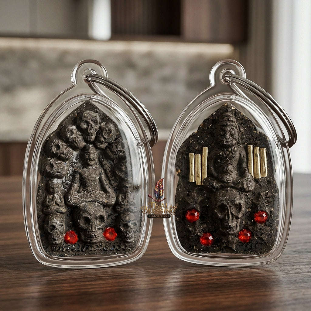 💥 THE POWERFUL EASTERN MASTERPIECE OF NECROMANTIC SEDUCTION: THE LUANG PHO KHOEN TEN-SKULL KHUN PHAEN!  Sacred "Khun Phaen Sip Kalok – Special Herb Powder Matrix Thai Blessing Co By RURUECHA