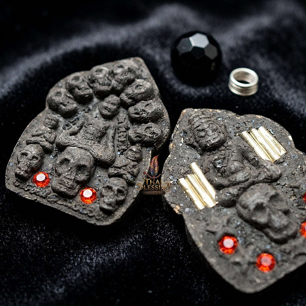 💥 THE POWERFUL EASTERN MASTERPIECE OF NECROMANTIC SEDUCTION: THE LUANG PHO KHOEN TEN-SKULL KHUN PHAEN!  Sacred "Khun Phaen Sip Kalok – Special Herb Powder Matrix Thai Blessing Co By RURUECHA