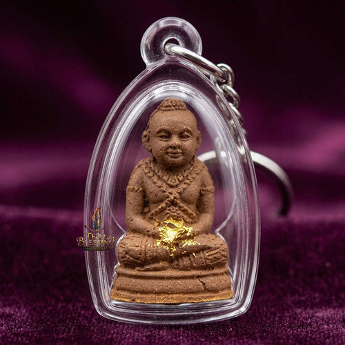 💥 THE POWERFUL ISAN HERB-MATRIX MASTERPIECE OF CHILD SPIRIT GUARDIANSHIP: THE LUANG PU PHONG WAD PA NON LAM DUAN KUMAR THONG (BROWN HERB & TAKRUD EDITION)! Thai Blessing Co By RURUECHA