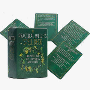 The Practical Witch's Spell Deck – 100 Illustrated Spell Cards with Guidebook, Perfect for Everyday Magic and Spiritual Growth