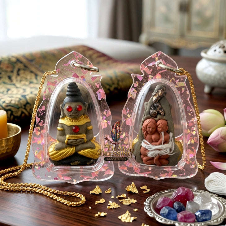 ✨ [The Primal Sovereign of Absolute Desire] Sacred "Ngang Maha Saneh" (The Great Charm Ngang) – Dual-Power Edition with "Inn Khu" (Sacred Union) Reverse – Master-Blessed by Ajarn Weerathep Yan-Khru-Prasit (2024) Thai Blessing Co By RURUECHA