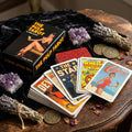 The Pulp Tarot Deck (78 Pcs Vintage Magazine Art Edition by Todd Alcott) - 12x7cm Mid-Century Pulp Fiction Style Cards with Guidebook for Intuitive Readings & Collectors Thai Blessing Co By RURUECHA
