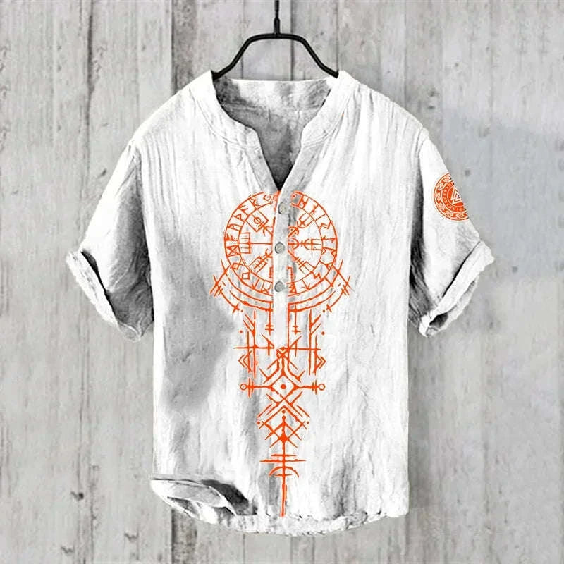 🎨 The Pure Linen Art Edition: Premium Men’s 100% Organic Linen Shirt – High-Definition Digital Art Print, Ultra-Breathable Natural Fiber, and Sophisticated Modern-Fit Summer Button-Down SW897