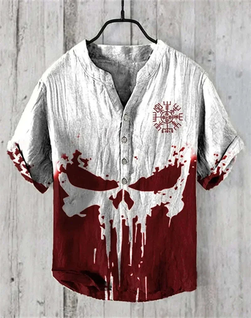 🎨 The Pure Linen Art Edition: Premium Men’s 100% Organic Linen Shirt – High-Definition Digital Art Print, Ultra-Breathable Natural Fiber, and Sophisticated Modern-Fit Summer Button-Down SW892
