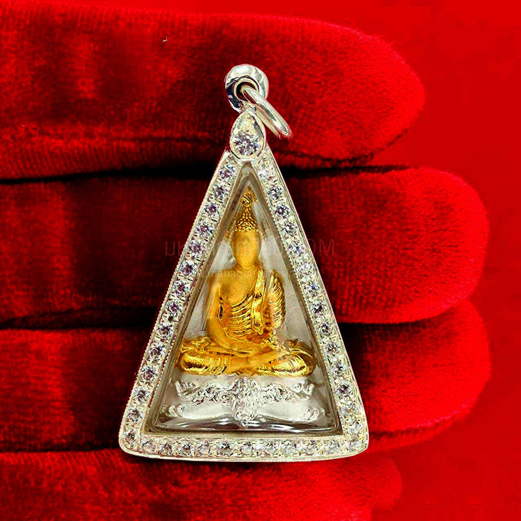 ✨ The Queen of Thai Amulets: Phra Nang Phaya Luang Pu Kee Wat Wang Daeng Authentic Sacred Talisman in Custom Diamond Silver 92.5% Waterproof Case for Wealth, Ultimate Protection, and Universal Favor