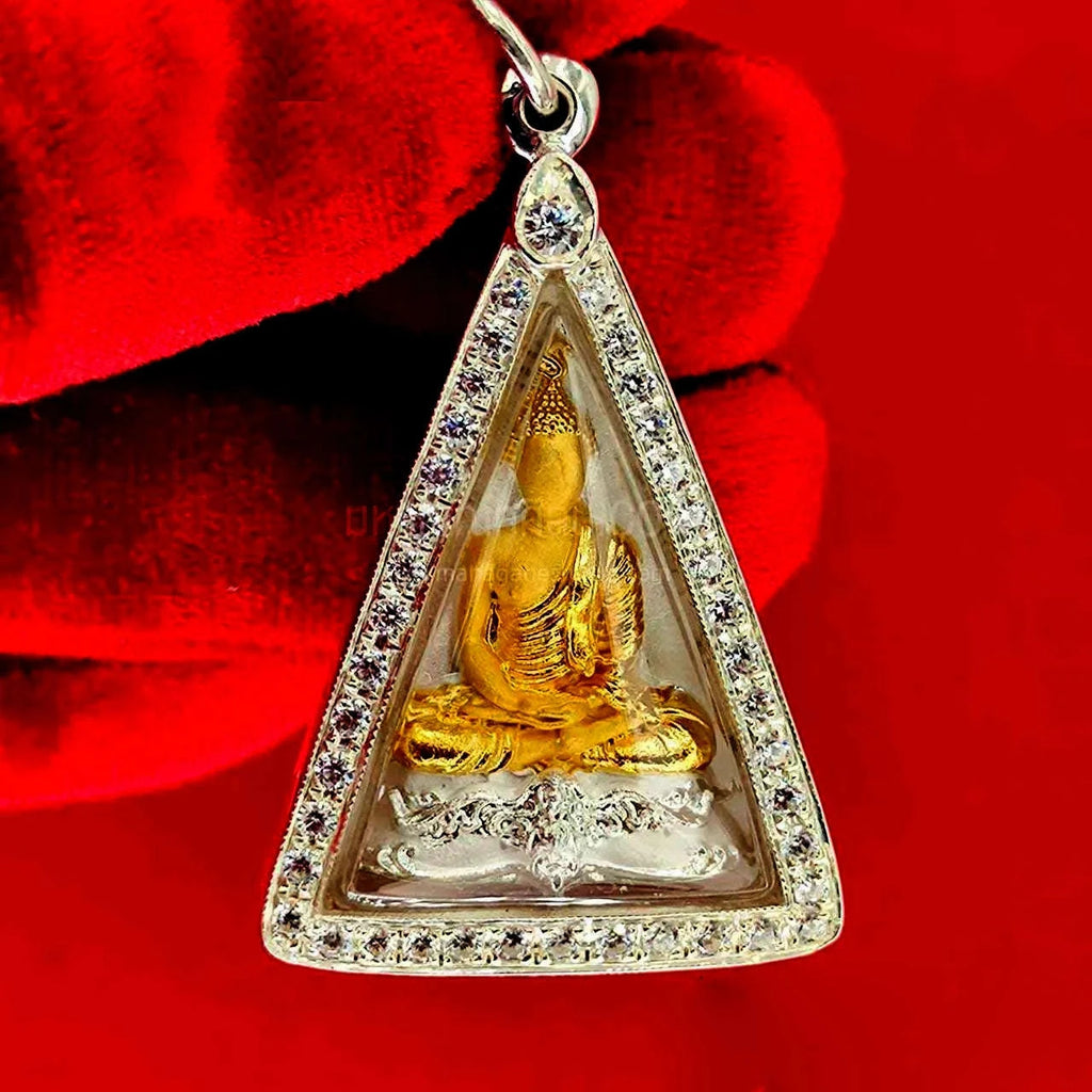 ✨ The Queen of Thai Amulets: Phra Nang Phaya Luang Pu Kee Wat Wang Daeng Authentic Sacred Talisman in Custom Diamond Silver 92.5% Waterproof Case for Wealth, Ultimate Protection, and Universal Favor