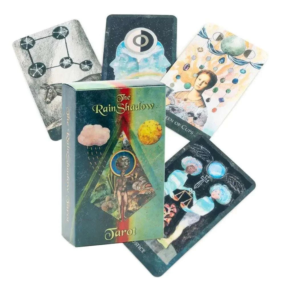 🌧️ The RainShadow Tarot Deck – 78-Card Set with Original Paintings & Hand-Cut Collage Art