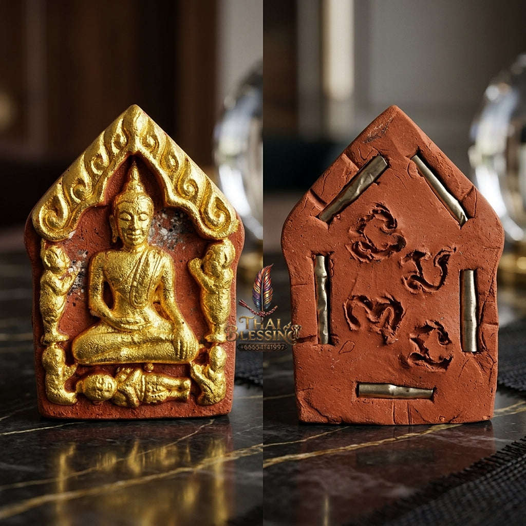 💥 THE RARE PHATTHALUNG SOUTHERN MASTERPIECE OF DIVINE PHRAI-MOTHER SEDUCTION & GOLD-BRUSHED CHARM: THE LUANG PHO DIT WAT KHAO I KUAN KHUNPHAEN PHRAI MAE NUEA HOM (CHARM HERB & PARTIAL GOLD-PAINTED EDITION, BE 2558)! Thai Blessing Co By RURUECHA