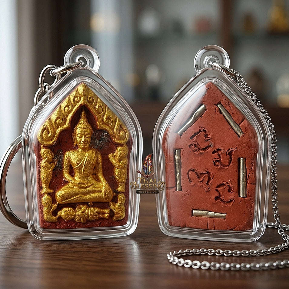 💥 THE RARE PHATTHALUNG SOUTHERN MASTERPIECE OF DIVINE PHRAI-MOTHER SEDUCTION & GOLD-BRUSHED CHARM: THE LUANG PHO DIT WAT KHAO I KUAN KHUNPHAEN PHRAI MAE NUEA HOM (CHARM HERB & PARTIAL GOLD-PAINTED EDITION, BE 2558)! Thai Blessing Co By RURUECHA