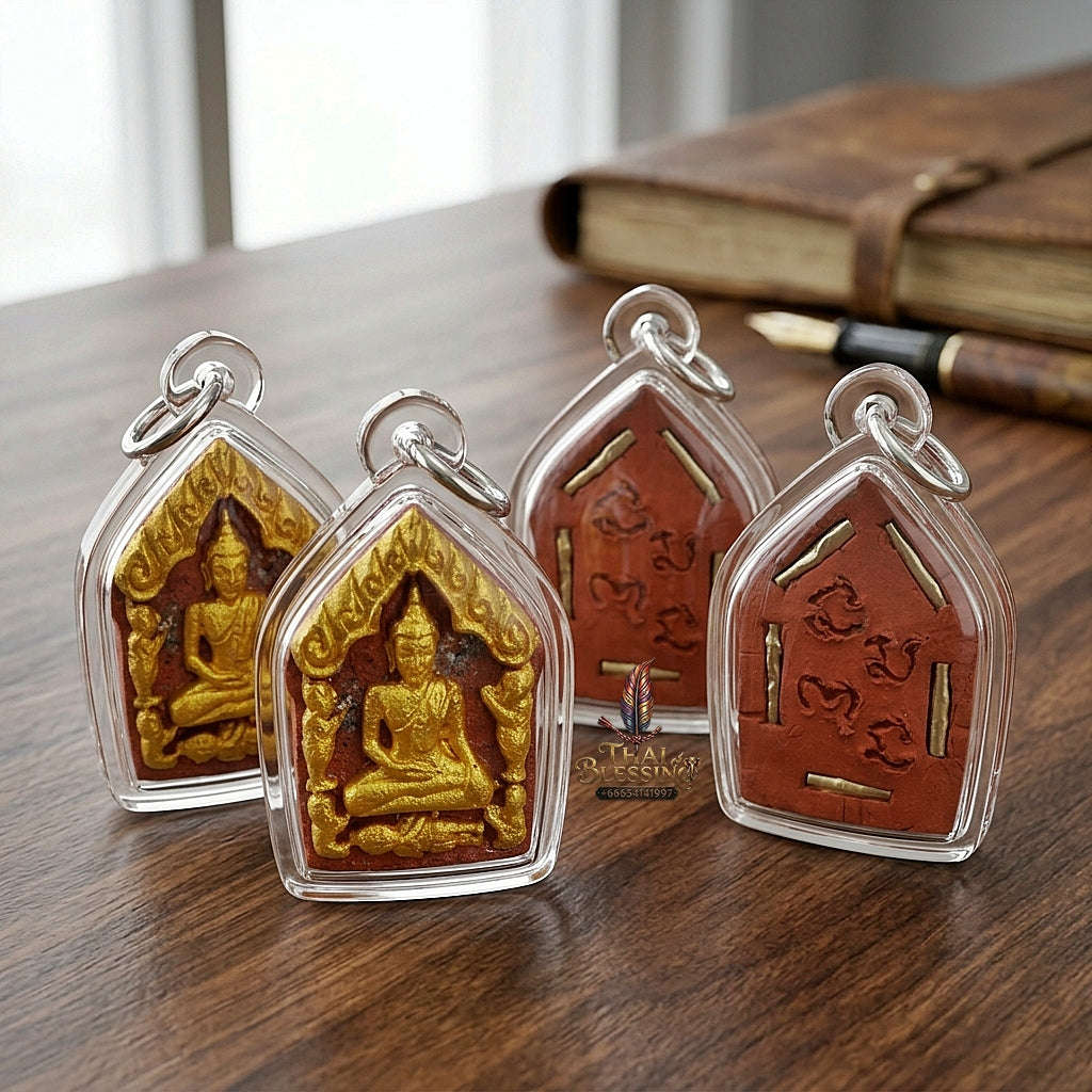 💥 THE RARE PHATTHALUNG SOUTHERN MASTERPIECE OF DIVINE PHRAI-MOTHER SEDUCTION & GOLD-BRUSHED CHARM: THE LUANG PHO DIT WAT KHAO I KUAN KHUNPHAEN PHRAI MAE NUEA HOM (CHARM HERB & PARTIAL GOLD-PAINTED EDITION, BE 2558)! Thai Blessing Co By RURUECHA