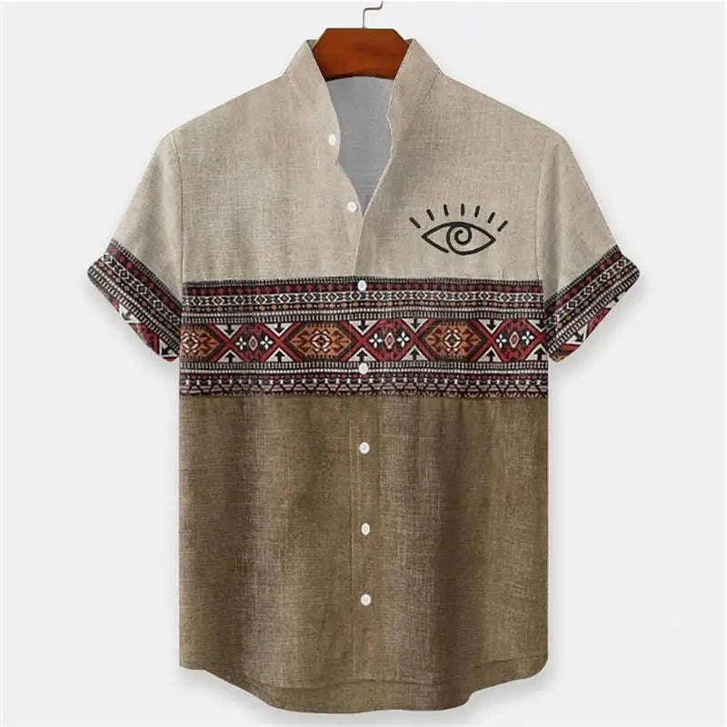 ✨ The Retro White-Dot Masterpiece: Premium Men's Casual Short-Sleeve Shirt – High-Definition Polka Dot Digital Print, Ultra-Breathable Lightweight Fabric, and Sophisticated Vintage Holiday Silhouette