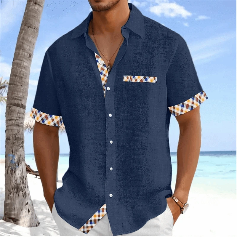 ✨ The Retro White-Dot Masterpiece: Premium Men's Casual Short-Sleeve Shirt – High-Definition Polka Dot Digital Print, Ultra-Breathable Lightweight Fabric, and Sophisticated Vintage Holiday Silhouette