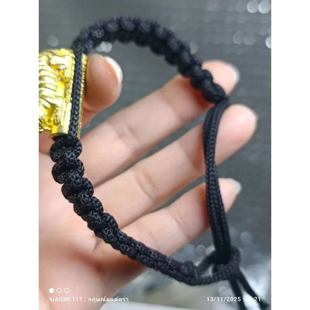 🐯 The Roar of Dominance: Takrut "Big Single Tiger" Wristband (Year 2016) - Luang Phor Pern, Wat Bang Phra