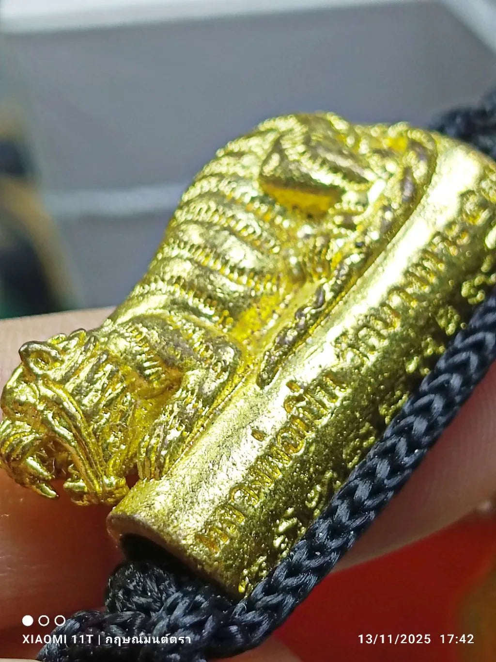 🐯 The Roar of Dominance: Takrut "Big Single Tiger" Wristband (Year 2016) - Luang Phor Pern, Wat Bang Phra