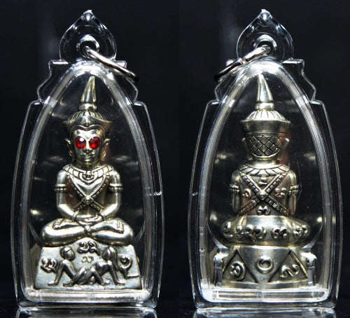 ✨ The Royal Lanna Phaya Ngang Pathamang Lokee: Authentic Arjan Nan Sit "Polished White Bronze" Edition for Absolute Seduction, Infinite Wealth, and Unfailing Spiritual Command