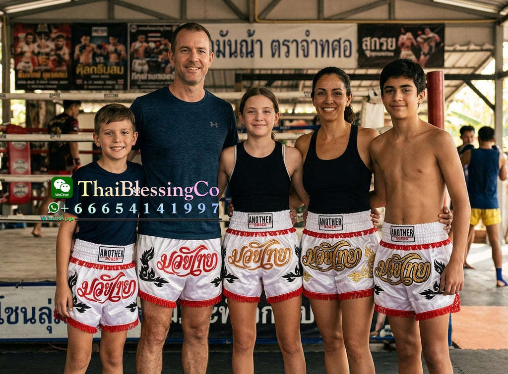 🥊 The Royal Striker: Authentic High-Quality Thailand Muay Thai Shorts – Premium Heavyweight Satin Boxing Trunks, Handcrafted Professional Grade for Adults and Kids, Stylish Performance Combat Wear Blue and black Muay Thai shorts
