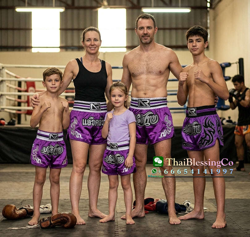 🥊 The Royal Striker: Authentic High-Quality Thailand Muay Thai Shorts – Premium Heavyweight Satin Boxing Trunks, Handcrafted Professional Grade for Adults and Kids, Stylish Performance Combat Wear Blue and black Muay Thai shorts