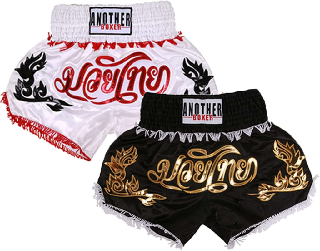 🥊 The Royal Striker: Authentic High-Quality Thailand Muay Thai Shorts – Premium Heavyweight Satin Boxing Trunks, Handcrafted Professional Grade for Adults and Kids, Stylish Performance Combat Wear Blue and black Muay Thai shorts
