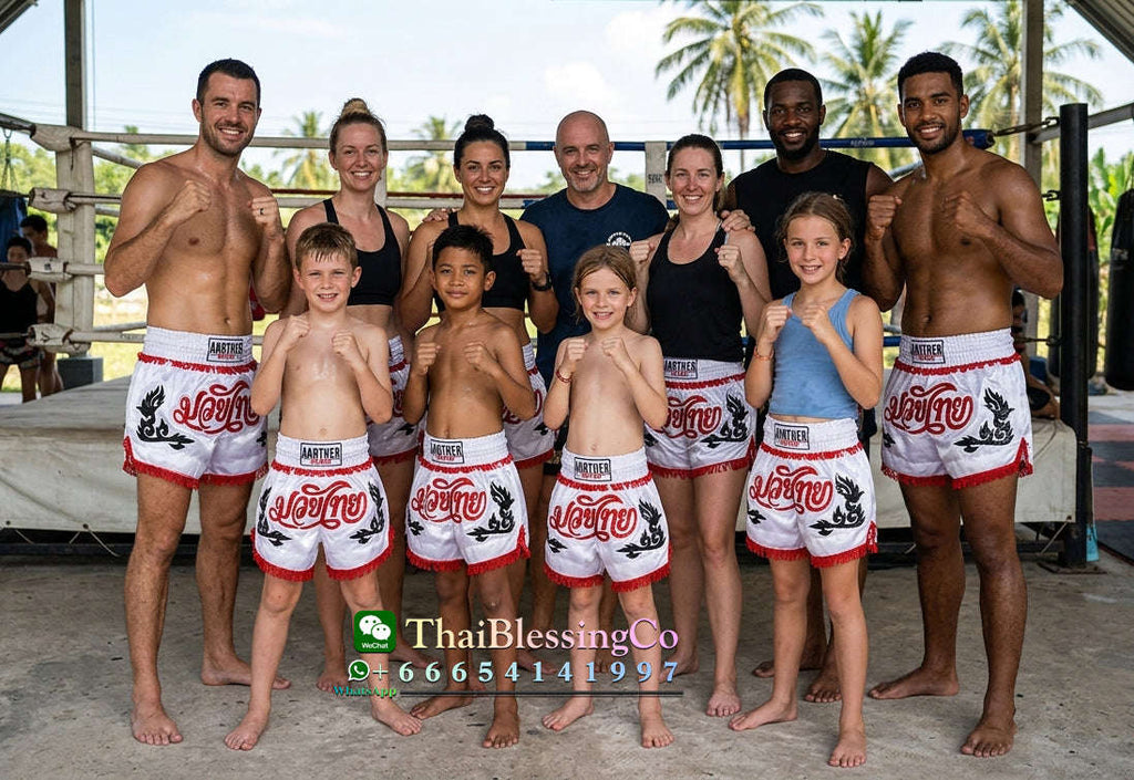 🥊 The Royal Striker: Authentic High-Quality Thailand Muay Thai Shorts – Premium Heavyweight Satin Boxing Trunks, Handcrafted Professional Grade for Adults and Kids, Stylish Performance Combat Wear Blue and black Muay Thai shorts