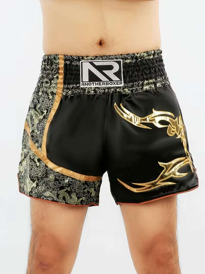 🥊 The Royal Striker: Authentic High-Quality Thailand Muay Thai Shorts – Premium Heavyweight Satin Boxing Trunks, Handcrafted Professional Grade for Adults and Kids, Stylish Performance Combat Wear Blue and black Muay Thai shorts