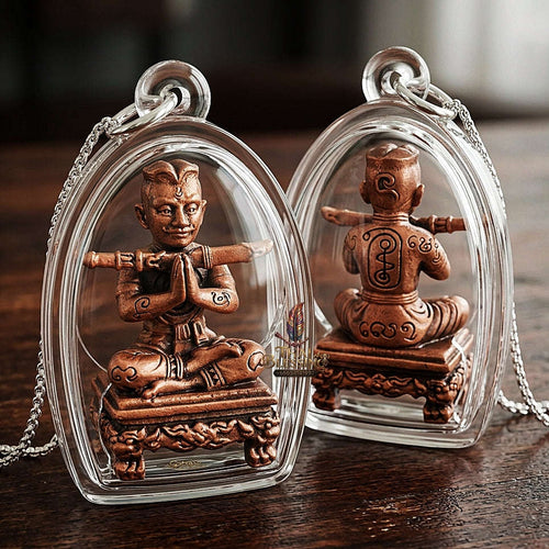 💥 THE SATIN-FINISH BRASS MASTERPIECE OF ANTIQUE SOVEREIGNTY: THE ACHAN SUBIN THONG THIP ROM SATIN KHUN PHAEN!  Sacred "Khun Phaen Mon Saneh Na Na Thong (Antique Satin-Finish Khun Phaen) Thai Blessing Co By RURUECHA