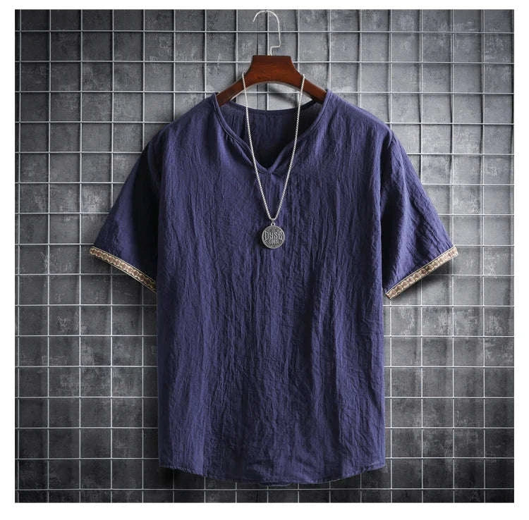 ✨ The Seoul Minimalist: Premium Men’s Plus Size Hawaiian Shirt (M-5XL) – Ultra-Lightweight Solid Color Fabric, Korean "Clean Fit" Aesthetic, and Breathable Short-Sleeve Casual Button-Down