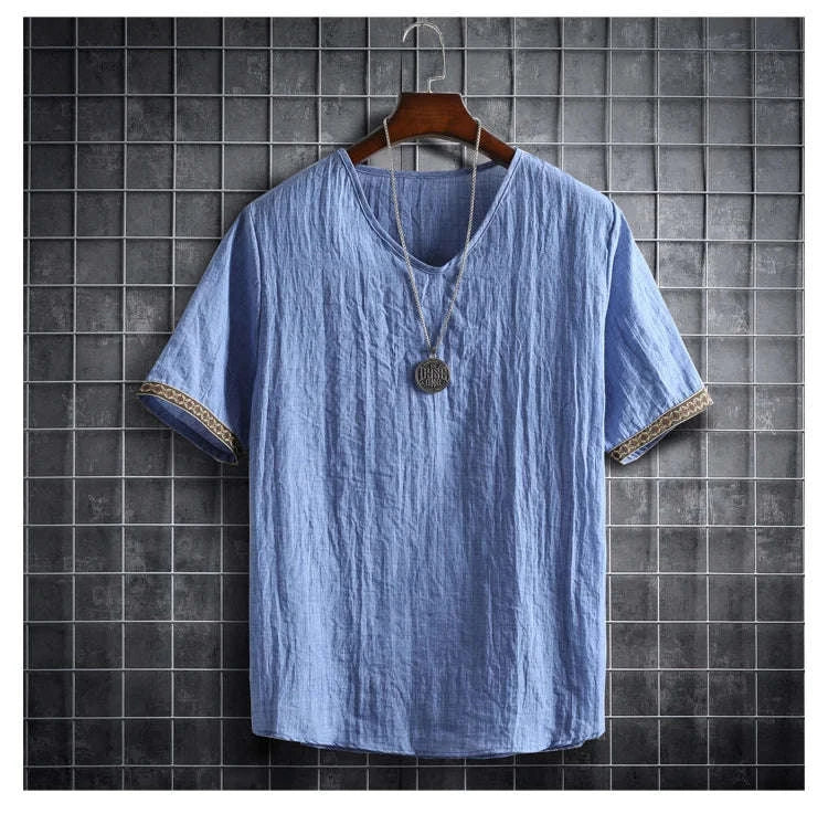 ✨ The Seoul Minimalist: Premium Men’s Plus Size Hawaiian Shirt (M-5XL) – Ultra-Lightweight Solid Color Fabric, Korean "Clean Fit" Aesthetic, and Breathable Short-Sleeve Casual Button-Down