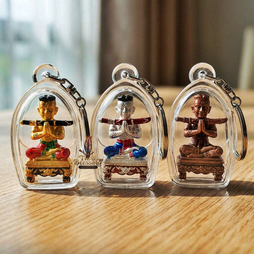 💥 THE SILVER MASTERPIECE OF MOONLIT CHARM & DIVINE GRACE: THE ACHAN SUBIN SILVER-PLATED NA NA THONG KHUN PHAEN!  Sacred "Khun Phaen Mon Saneh Na Na Thong (Silver-Face Silver-Mask Khun Phaen) Thai Blessing Co By RURUECHA