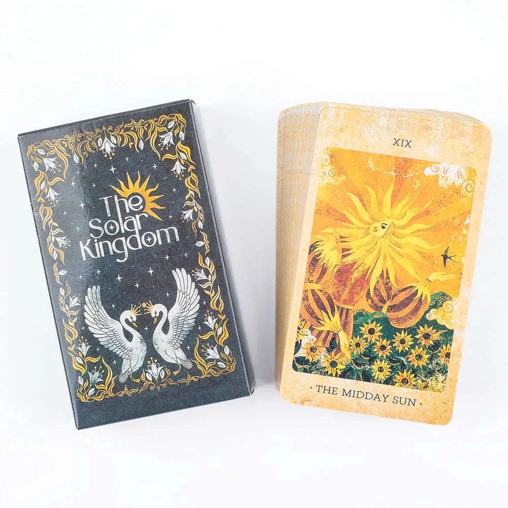 The Solar Kingdom Tarot Deck – 78-Card Oracle Set with Guidebook, English Divination Edition for Board and Party Games