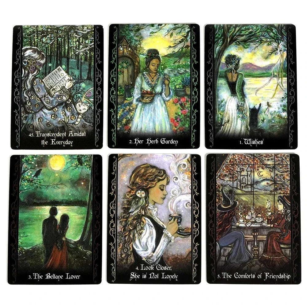 🧙‍♀️ The Solitary Witch Oracle Deck – 45 Cards | English Edition | Mystical Oracle & Tarot Hybrid | Family Party Board Game