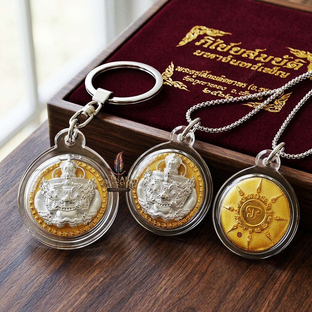 💥 THE SOVEREIGN 2K DUAL-TONE BUTTON OF SUPREME RAHU ECLIPSE & PROTECTION: THE PICHAI SOMBAT!  Sacred "Met Kradum Phra Rahu Phichai Sombat Thai Blessing Co By RURUECHA