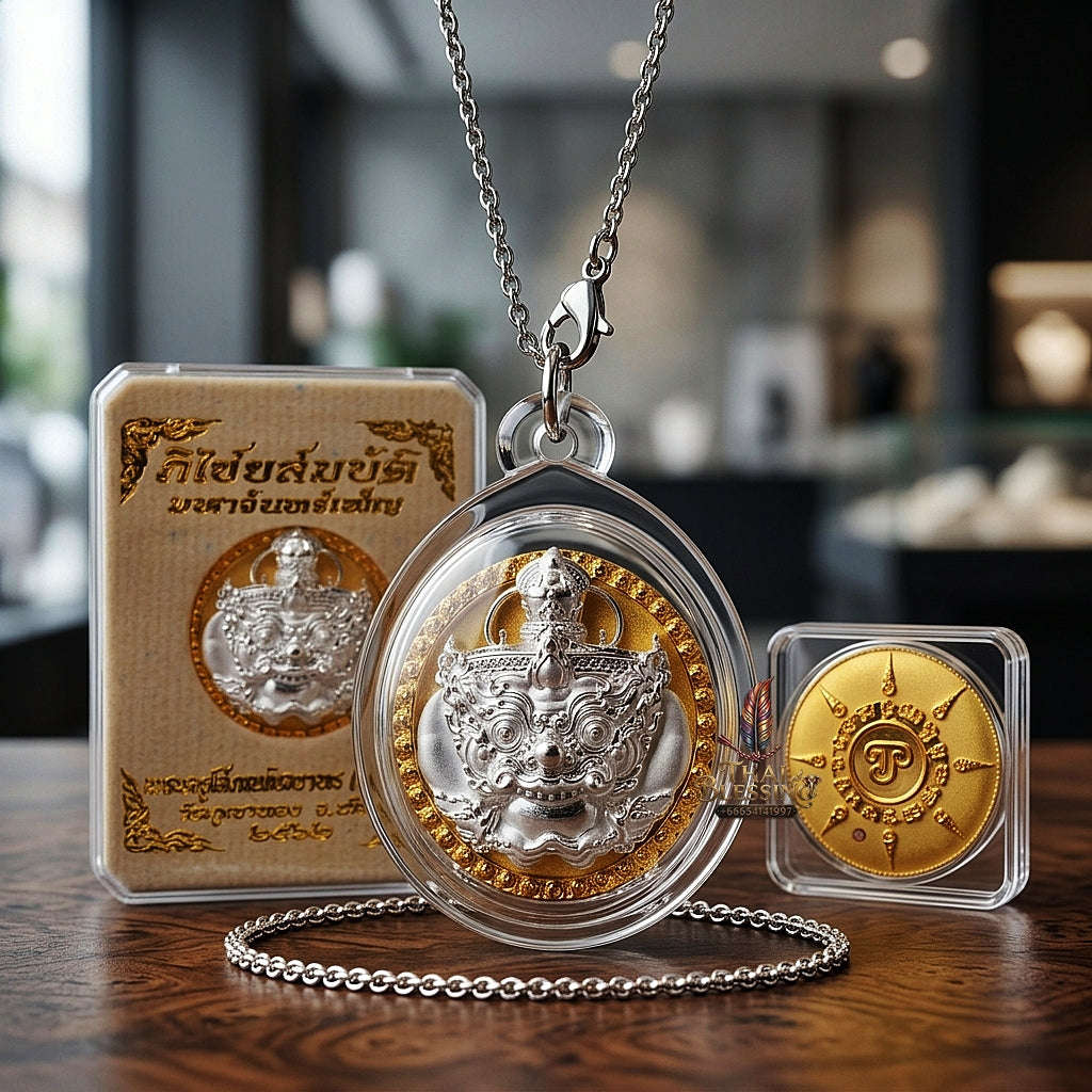 💥 THE SOVEREIGN 2K DUAL-TONE BUTTON OF SUPREME RAHU ECLIPSE & PROTECTION: THE PICHAI SOMBAT!  Sacred "Met Kradum Phra Rahu Phichai Sombat Thai Blessing Co By RURUECHA