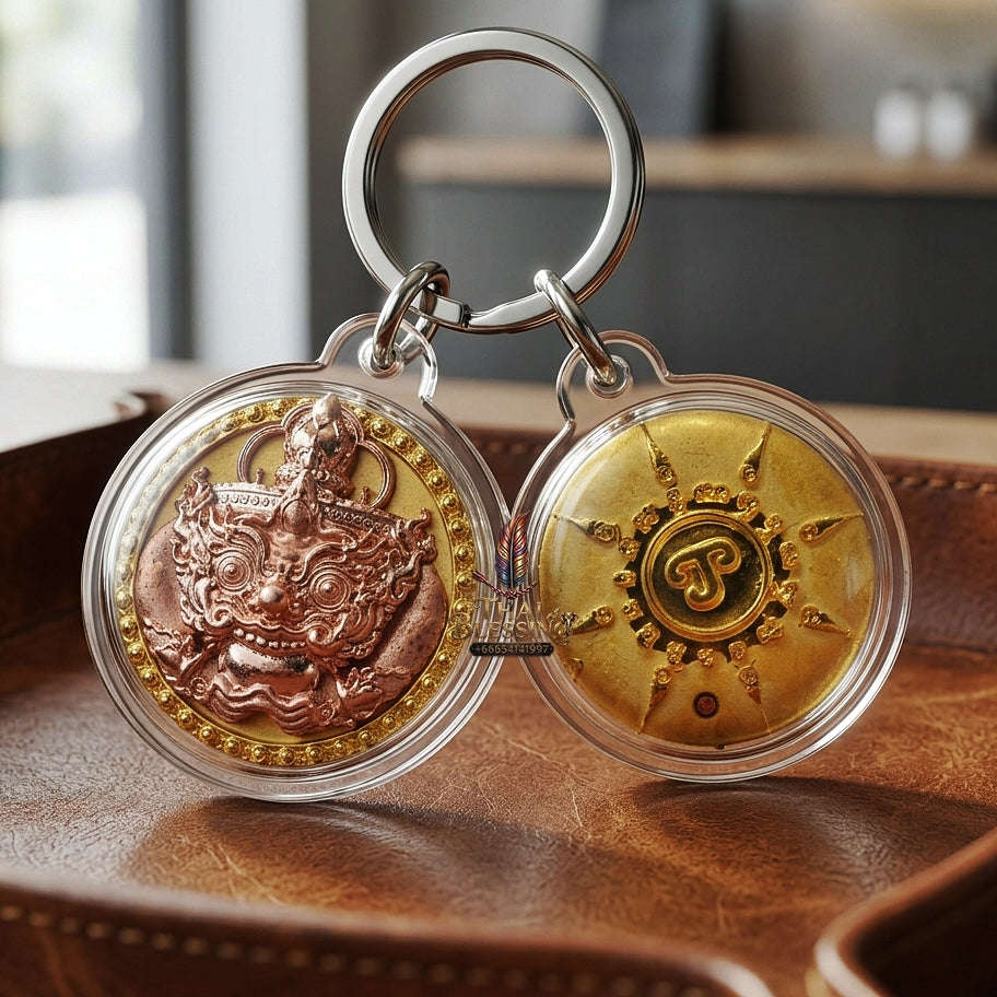 💥 THE SOVEREIGN 2K DUAL-TONE BUTTON OF SUPREME RAHU ECLIPSE & VICTORY: THE PICHAI SOMBAT!  Sacred "Met Kradum Phra Rahu Phichai Sombat Thai Blessing Co By RURUECHA