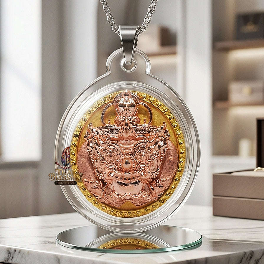 💥 THE SOVEREIGN 2K DUAL-TONE BUTTON OF SUPREME RAHU ECLIPSE & VICTORY: THE PICHAI SOMBAT!  Sacred "Met Kradum Phra Rahu Phichai Sombat Thai Blessing Co By RURUECHA