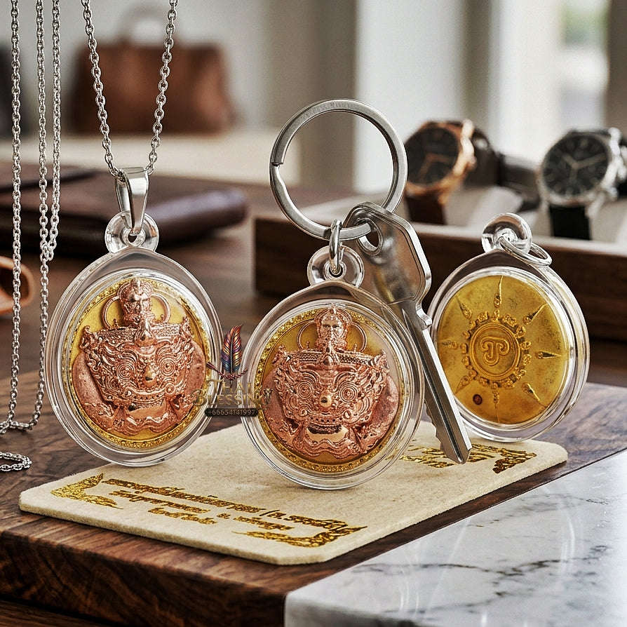 💥 THE SOVEREIGN 2K DUAL-TONE BUTTON OF SUPREME RAHU ECLIPSE & VICTORY: THE PICHAI SOMBAT!  Sacred "Met Kradum Phra Rahu Phichai Sombat Thai Blessing Co By RURUECHA