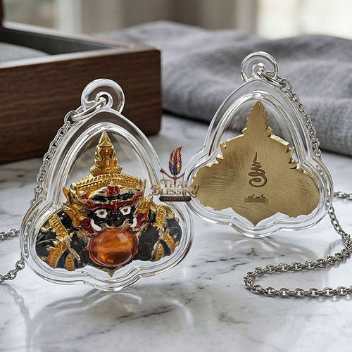 💥 THE SOVEREIGN ENAMELED ECLIPSE OF 2026: THE MASTER PHRA RAHU OF WAT KHAO HUAY HAENG!  Sacred "Phra Rahu – Enameled Samrit Metal Thai Blessing Co By RURUECHA