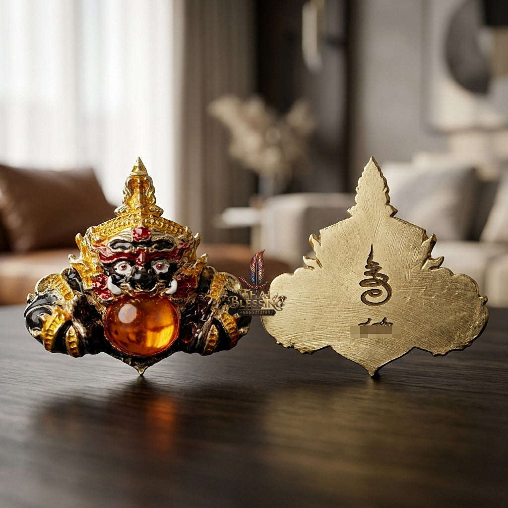 💥 THE SOVEREIGN ENAMELED ECLIPSE OF 2026: THE MASTER PHRA RAHU OF WAT KHAO HUAY HAENG!  Sacred "Phra Rahu – Enameled Samrit Metal Thai Blessing Co By RURUECHA