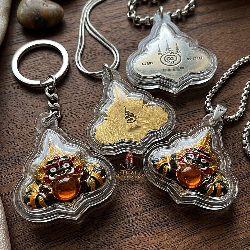 💥 THE SOVEREIGN ENAMELED ECLIPSE OF 2026: THE MASTER PHRA RAHU OF WAT KHAO HUAY HAENG!  Sacred "Phra Rahu – Enameled Samrit Metal Thai Blessing Co By RURUECHA