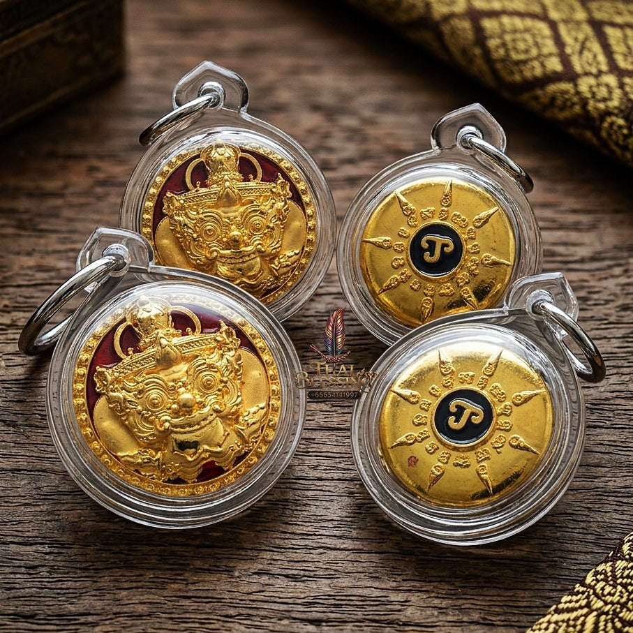 💥 THE SOVEREIGN ENAMELED GOLD BUTTON OF SUPREME VICTORY & PROTECTION: THE PICHAI SOMBAT!  Sacred "Met Kradum Phichai Sombat (Enameled Victory & Protection Button) Thai Blessing Co By RURUECHA