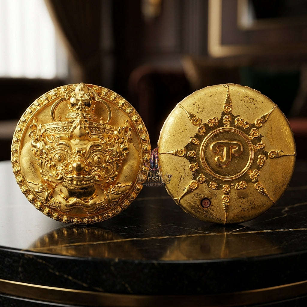 💥 THE SOVEREIGN GOLDEN BUTTON OF SUPREME VICTORY & PROTECTION: THE PICHAI SOMBAT!  Sacred "Met Kradum Phichai Sombat (Victory & Protection Button) Thai Blessing Co By RURUECHA