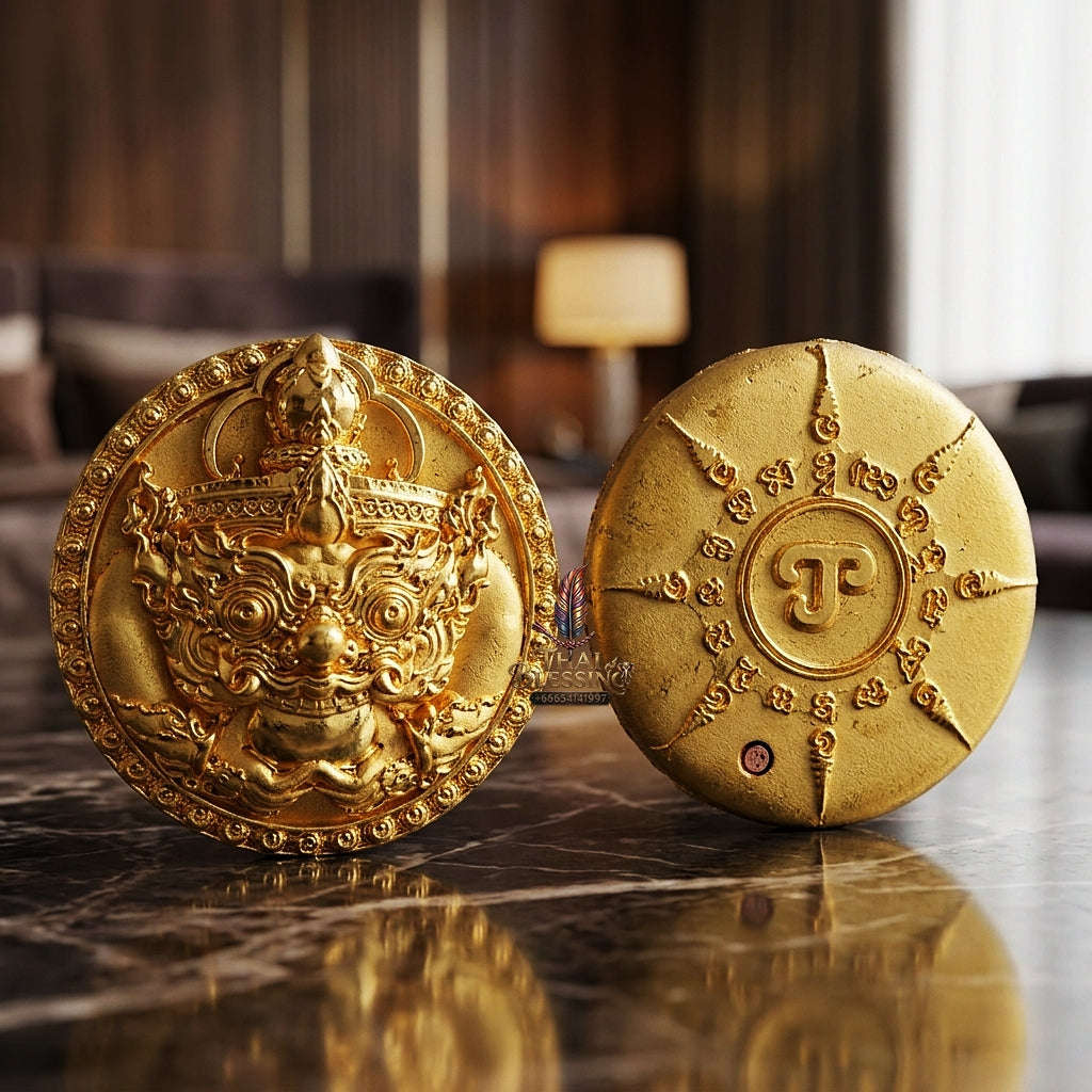 💥 THE SOVEREIGN GOLDEN BUTTON OF SUPREME VICTORY & PROTECTION: THE PICHAI SOMBAT!  Sacred "Met Kradum Phichai Sombat (Victory & Protection Button) Thai Blessing Co By RURUECHA