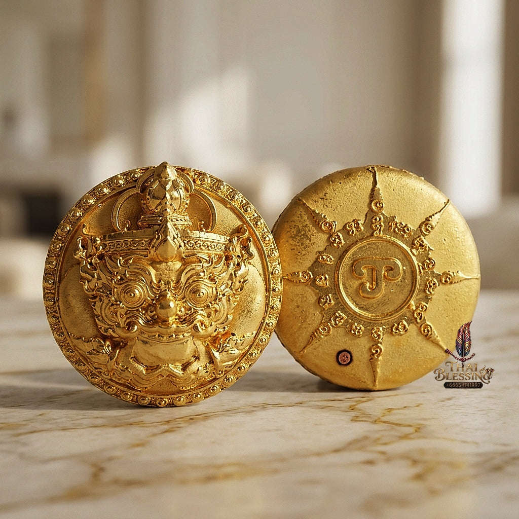 💥 THE SOVEREIGN GOLDEN BUTTON OF SUPREME VICTORY & PROTECTION: THE PICHAI SOMBAT!  Sacred "Met Kradum Phichai Sombat (Victory & Protection Button) Thai Blessing Co By RURUECHA