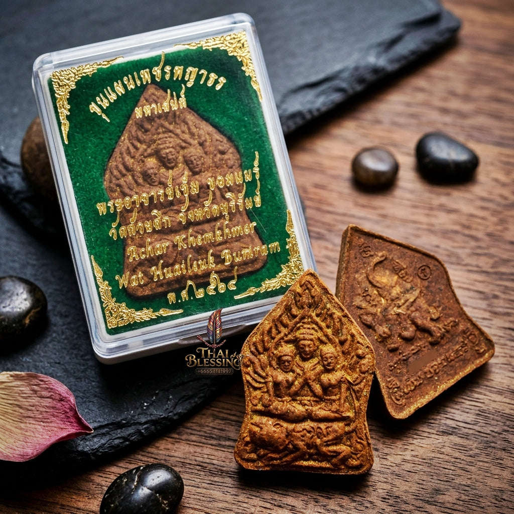 💥 THE SOVEREIGN MASTERPIECE OF CAMBODIAN PHET PHAYATHON SEDUCTION: THE PHRA AJARN KHEM KHUN PHAEN!  Sacred "Khun Phaen Phet Phrayathon Maha Saneh Thai Blessing Co By RURUECHA
