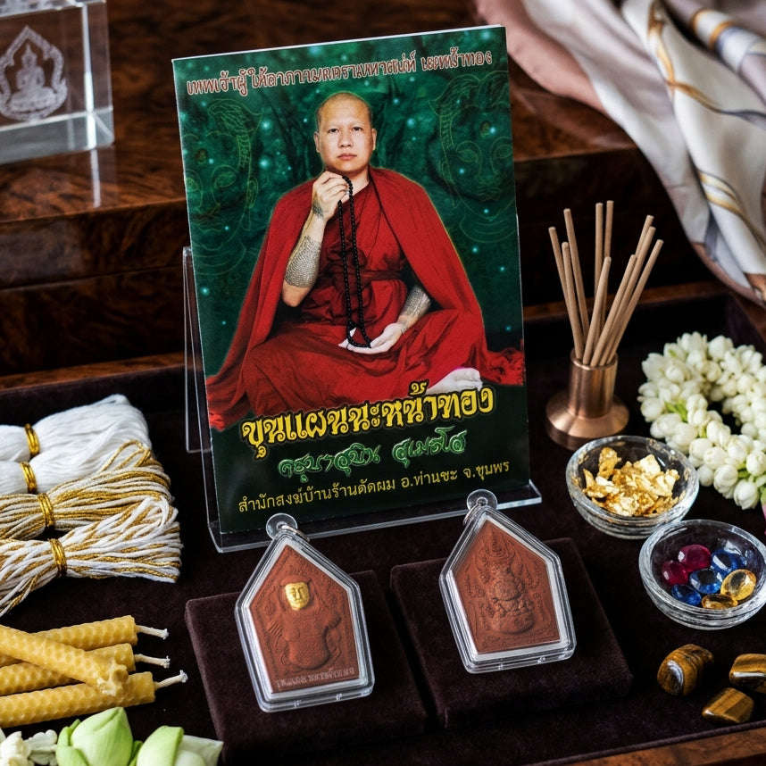 ✨ [The Sovereign of Absolute Charisma & Unmatched Social Dominance: The 2026 "Grand-Master" Khun Phaen Na-Na-Thong Edition] Sacred "Khun Phaen (The Sovereign Sage of Irresistible Attraction)" – Special "Red-Kai-Daeng Herbal & Gold-Face" Thai