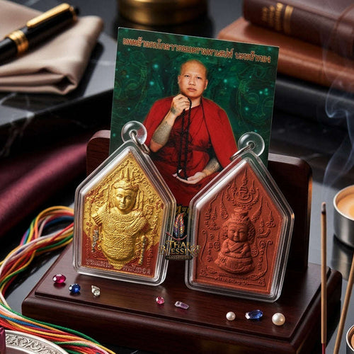 ✨ [The Sovereign of Absolute Erotic Command & Irresistible Social Magnetism: The 2026 "Grand-Master" Sovereign Edition] Sacred "Khun Phaen Na Na Thong (The Sovereign Golden-Faced Enchanter)" – Special "Red-Chicken Herb & Double-Takrut" Thai