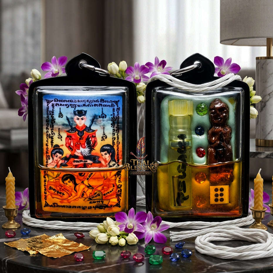 ✨ [The Sovereign of Absolute Erotic Command, Wealth-Manifestation & Guardian-Dominion: The 2026 "Ultra-Rare Grand-Master" Sovereign Edition] Sacred "Khun Phaen 3 Nang Phrai & Kuman Thong (The Sovereign Triad-Enchanter with Guardian-Anchor)
