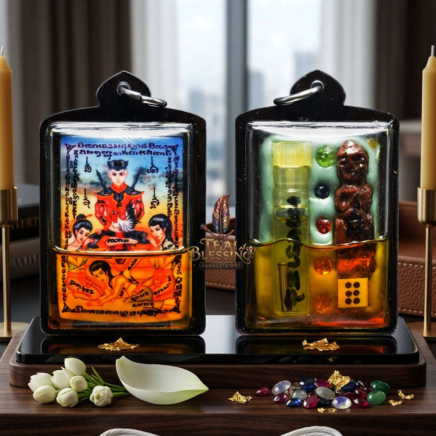 ✨ [The Sovereign of Absolute Erotic Command, Wealth-Manifestation & Guardian-Dominion: The 2026 "Ultra-Rare Grand-Master" Sovereign Edition] Sacred "Khun Phaen 3 Nang Phrai & Kuman Thong (The Sovereign Triad-Enchanter with Guardian-Anchor)