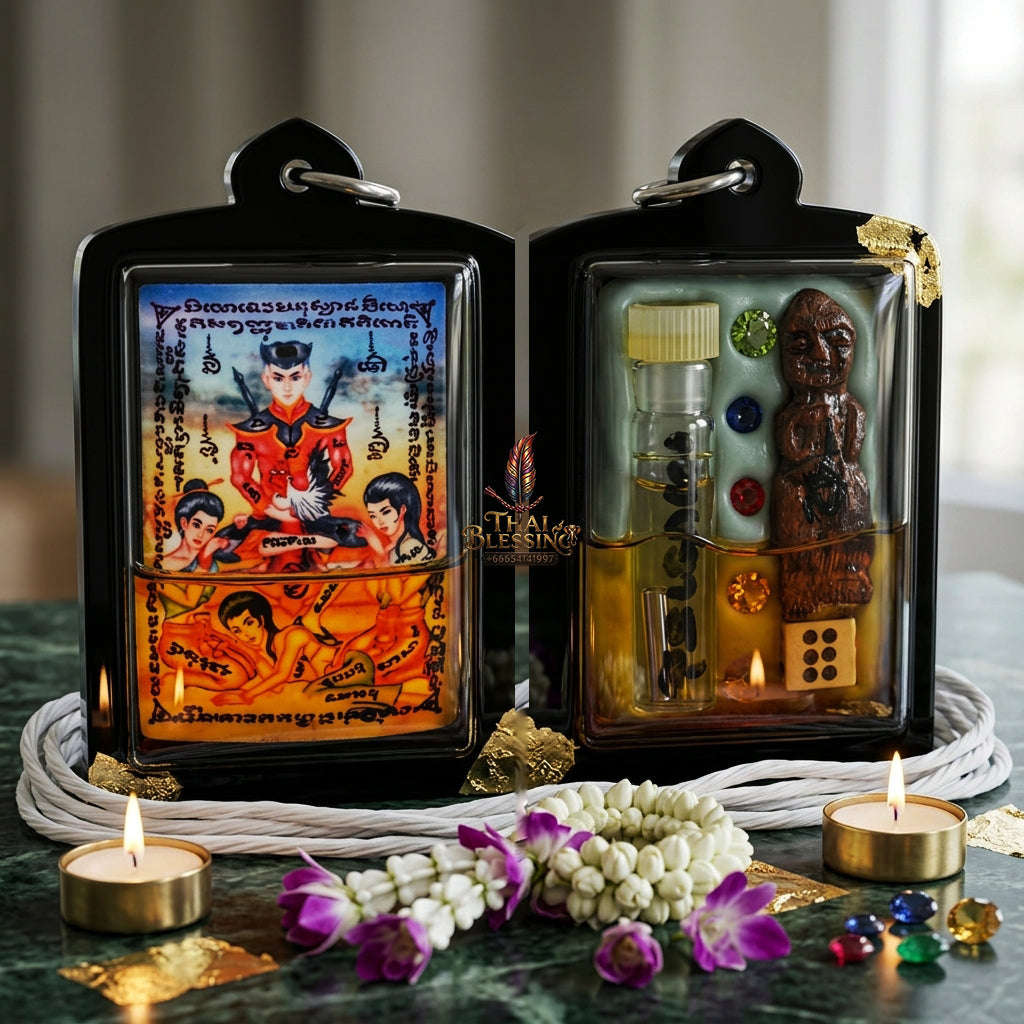 ✨ [The Sovereign of Absolute Erotic Command, Wealth-Manifestation & Guardian-Dominion: The 2026 "Ultra-Rare Grand-Master" Sovereign Edition] Sacred "Khun Phaen 3 Nang Phrai & Kuman Thong (The Sovereign Triad-Enchanter with Guardian-Anchor)