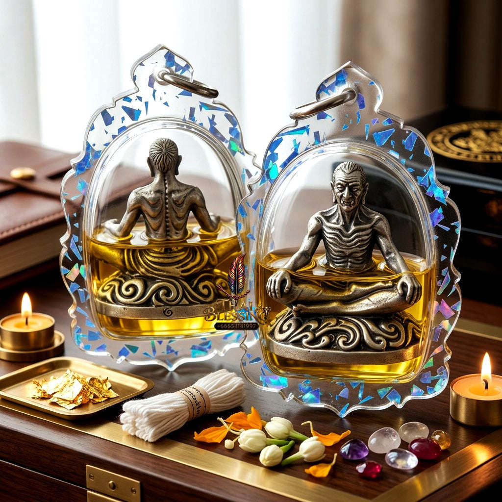 ✨ [The Sovereign of Absolute Mastery & Boundless Prosperity: The 2023 "Infinite-Summit" Master-Edition] Sacred "Borom Khru Kaya Kaew" (The Grand Master of Supernatural Achievement) – Special "Ancient-Silver & 108-Herb Powder & Dual-Wealth
